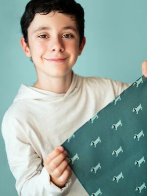 Mouchoir en tissu enfant - Émile (bleu)