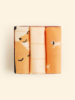 Coffret trio - Mouchoirs en tissu enfants (orange)