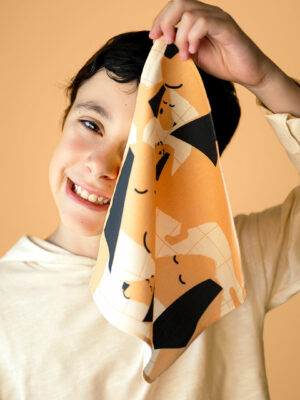 Mouchoir en tissu enfant - Henry (orange)
