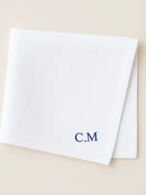 Mouchoir en tissu brodé - Personnalisable