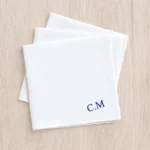 Mouchoirs en tissu brodés - Personnalisables (Lot de 3)