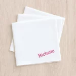 Mouchoirs en tissu brodés - Personnalisables (Lot de 3)