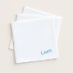 Mouchoirs en tissu brodés - Personnalisables (Lot de 3)