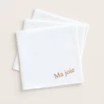 Mouchoirs en tissu brodés - Personnalisables (Lot de 3)
